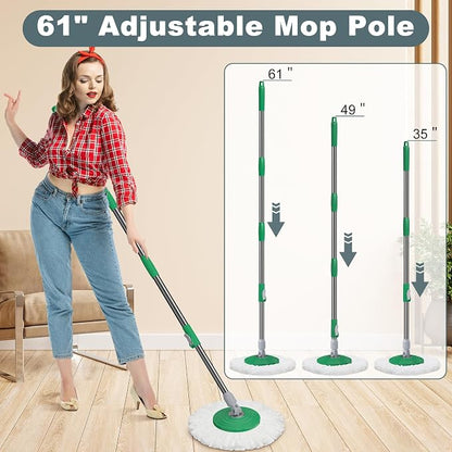 Dual Compartment Spin Mop and Bucket, Mop and Bucket - Image 8