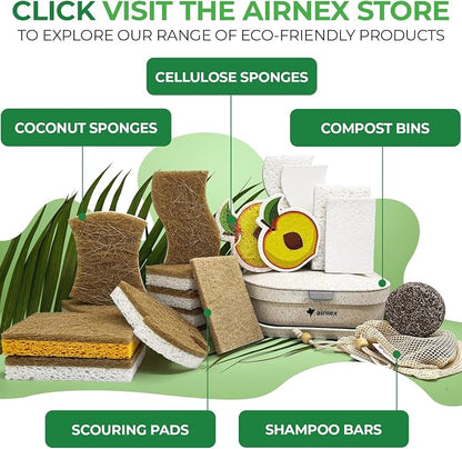 AIRNEX Biodegradable Natural Kitchen Sponges Pack of 6 - Image 6