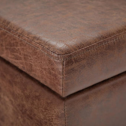 SIMPLIHOME Avalon 48 inch Wide Contemporary Rectangle Storage Ottoman Bench in - Image 7