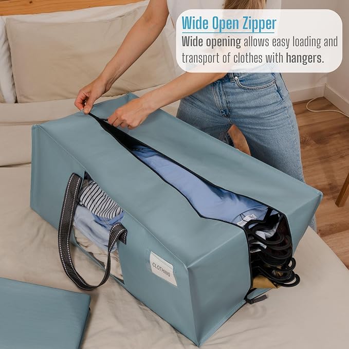 VENO 4 Pack Moving Bags for College, Heavy-Duty Storage Totes, Moving Boxes and - Image 2