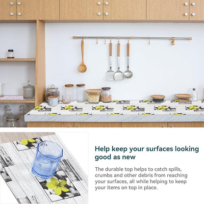 Shelf Liner 18" W x 384" L Long Non Adhesive Kitchen Drawer Liner, Waterproof - Image 4