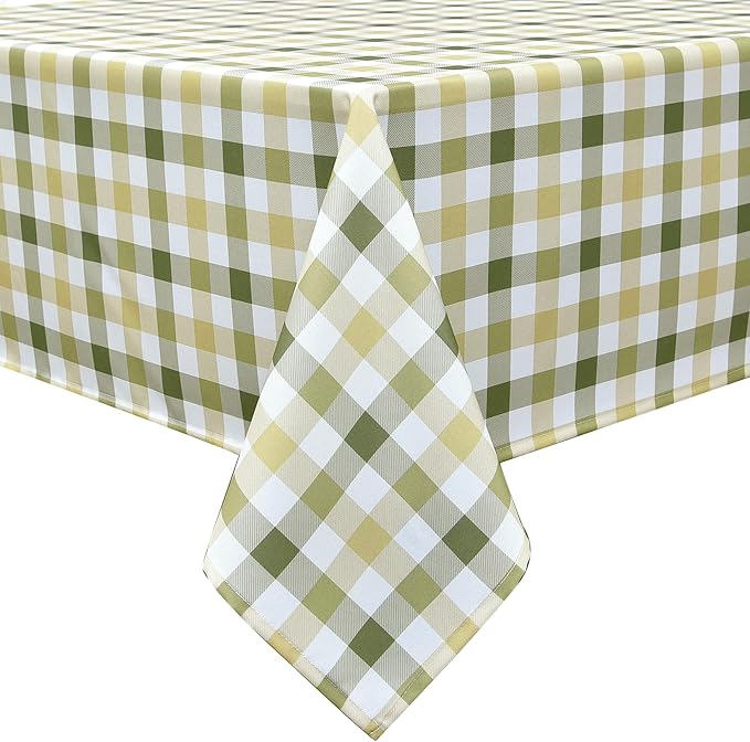 Classic Gingham Tablecloth Fabric by Essifunia