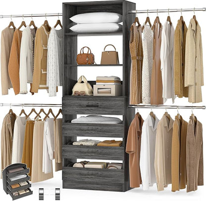 Aheaplus Closet System, 4-9 Ft Closet Organizer by Aheaplus