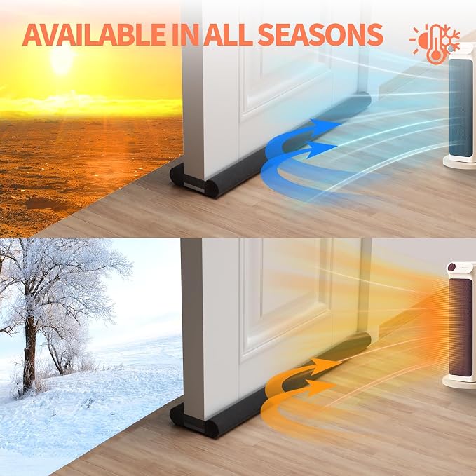 Upgraded Door Draft Stopper for Bottom of Door, Under Door Gap Filler for Big - Image 9