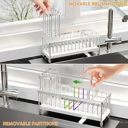 Cisily Sponge Holder for Kitchen Sink, Sink Caddy Organizer - Image 5