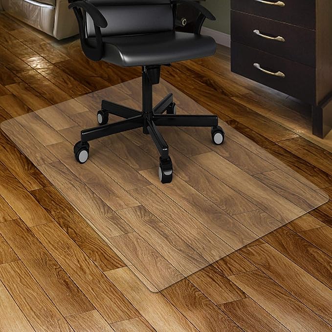 Kuyal Clear Chair mat for Hardwood Floor 30 x 48 inches Transparent Floor Mats by Kuyal