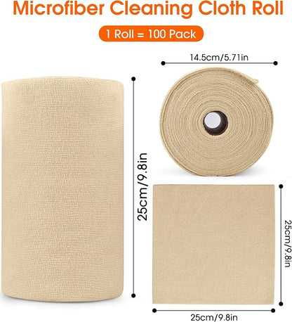 Roll of Microfiber Cleaning Cloth –100 Pack, Tear Away Microfiber Towels - Image 7