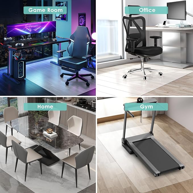 Vicwe Office Chair Mat for Hardwood Floor, Computer Chair Mat for Hardwood - Image 5