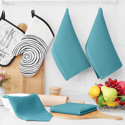 Homaxy 100% Cotton Waffle Weave Kitchen Dish Cloths, Ultra Soft Absorbent Quick - Image 6
