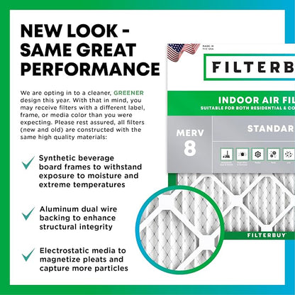 Filterbuy 19x27x1 Air Filter MERV 8 Dust Defense Replacement, Electrostatic - Image 3