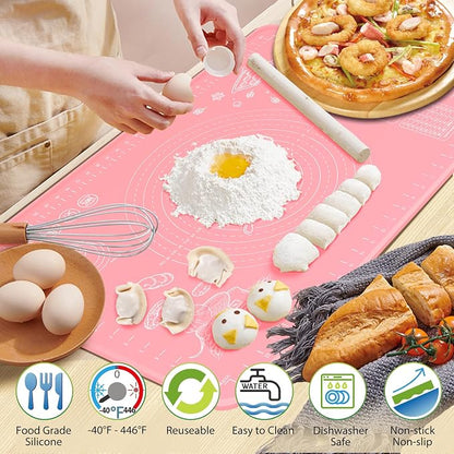 Silicone Pastry Mat 28" x 20" Extra Thick Non Stick Baking Mat - Image 2