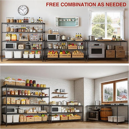 AIRAJ 60” W Storage Shelves Heavy Duty | 5 Tier Wire Shelving | 3500 LBS Metal - Image 6