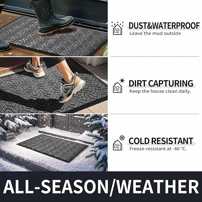 Yimobra Large Door Mat Outside Entrance 47x32, Waterproof Heavy Duty Outdoor - Image 5