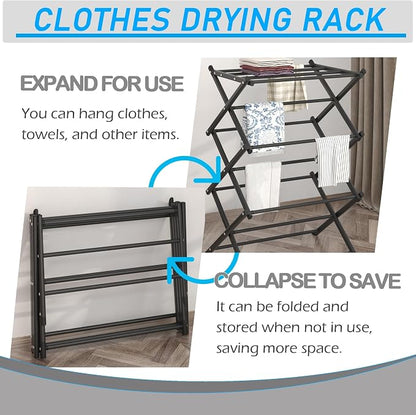Household Indoor Folding Clothes Drying Rack, Dry Laundry and Hang Clothes - Image 5