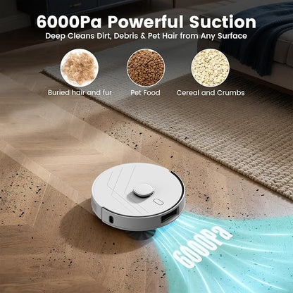 AIRROBO T30+ Robot Vacuum and Mop, Self-Emptying, 6000PA Suction, Proactive - Image 5