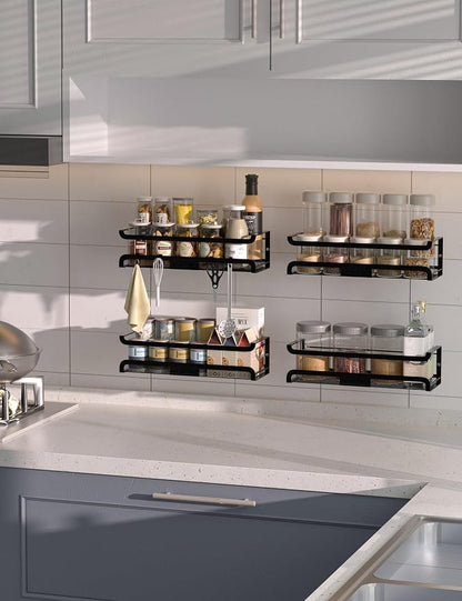 Spice Rack Wall Mount with Hooks - Image 4
