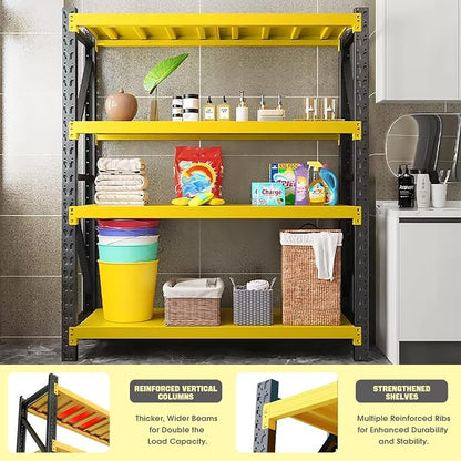 5000lbs Load Capacity, Heavy Duty 4-Tier Steel Shelving Unit, Adjustable - Image 6