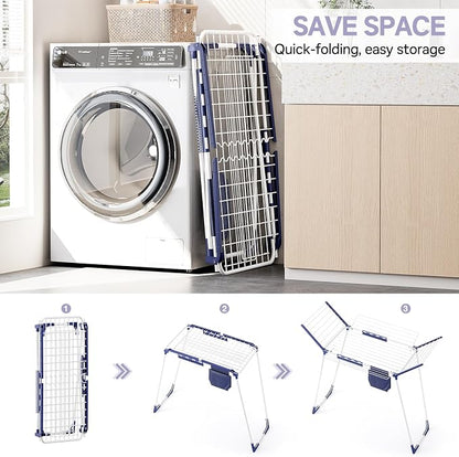 APEXCHASER Clothes Drying Rack Foldable, Drying Rack Clothing Large Space - Image 3