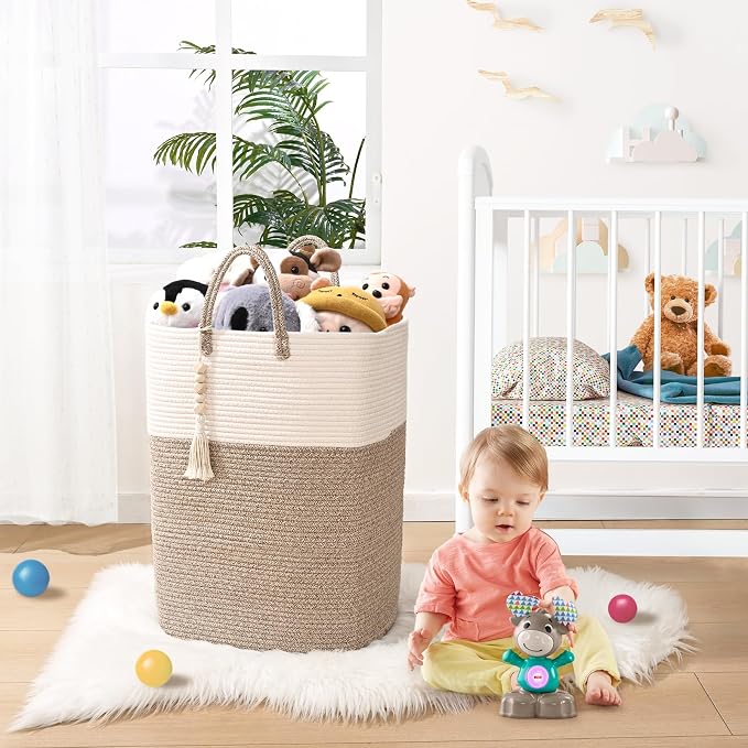 Woven Laundry Basket for Clothes, 100L Large Rectangle Laundry Hampers - Image 5
