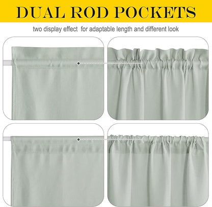 NICETOWN Sage Green Door Curtains - Image 3
