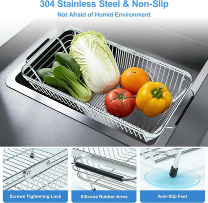 Dish Drying Rack Over The Sink, Stainless Steel Dish Racks - Image 5