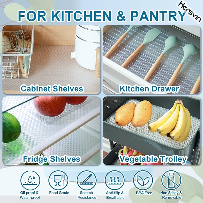 Shelf Liners 10 in x 20 ft EVA Drawer Mats, Non-Adhesive Cupboard Protector - Image 4