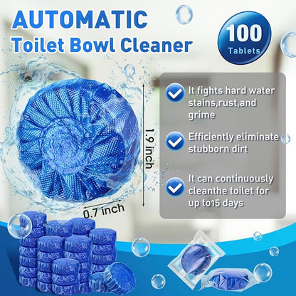 Qualirey 100 Pack Automatic Toilet Cleaner Tablets Toilet Bowl Long Lasting - Image 2