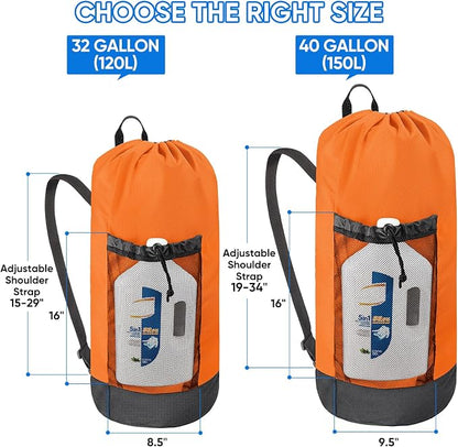 BALEINE 120L Laundry Bag Backpack, 900D Oxford Fabric Large Travel Laundry Bags - Image 2