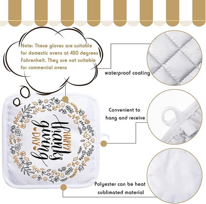 Patelai 6 Pieces Blank Sublimation Oven Mitts Set Include Blank Sublimation - Image 4