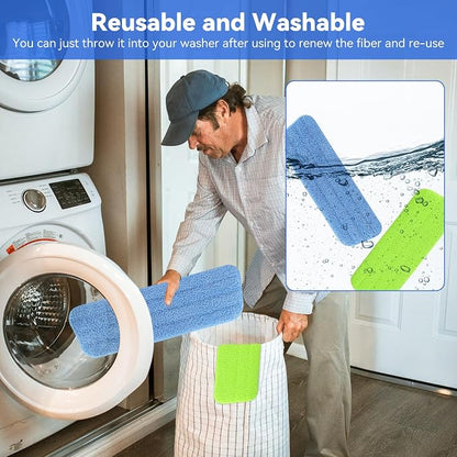 16.5 inch Microfiber Mop Pads for Rubbermaid Reveal Spray Mop and Any 16.5" - Image 4