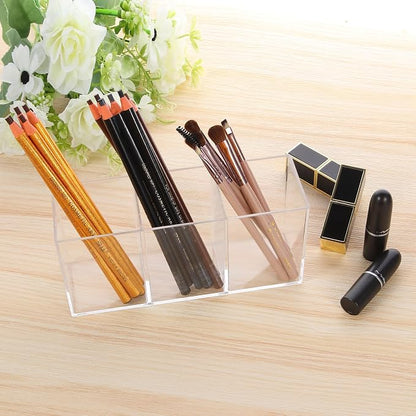 elysolpluv Clear Acrylic Silverware & Pen Organizer Caddy, Transparent Plastic - Image 7