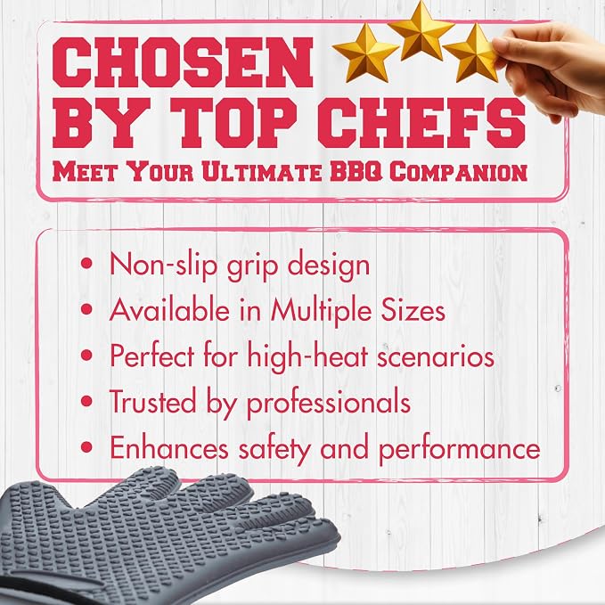 KITCHEN PERFECTION Silicone Smoker Oven Gloves - Image 6