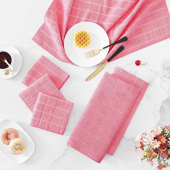 Homaxy Microfiber Kitchen Towels and Dishcloths Set, 12 Pack Soft and Absorbent - Image 9