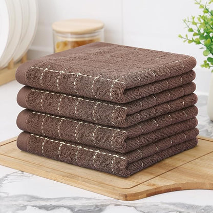 Homaxy 100% Cotton Terry Kitchen Towels, Checkered Designed, Soft and Super - Image 8