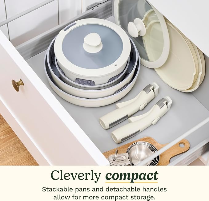 Cuisinart 13-Pc ClickSmart Nonstick Detachable Handle Ceramic Cookware - Image 5