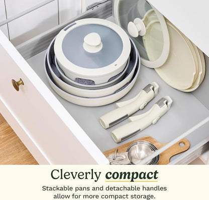 Cuisinart 13-Pc ClickSmart Nonstick Detachable Handle Ceramic Cookware - Image 5
