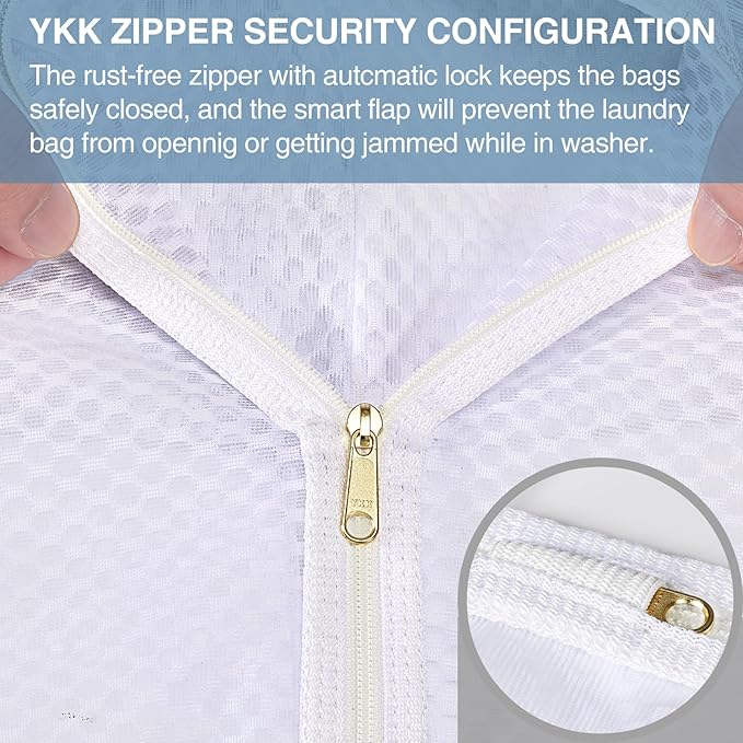 4 pcs Durable Honeycomb Mesh Laundry Bags - Image 4
