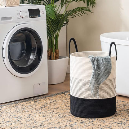 YOUDENOVA Woven Rope Laundry Hamper Basket, 72L Tall Laundry Basket, Baby - Image 7