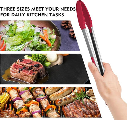 HOTEC Premium Stainless Steel Locking Kitchen Tongs - Image 6