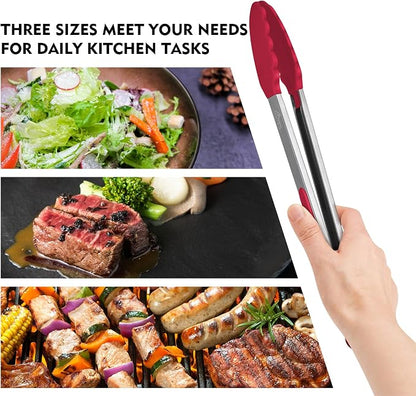 Hotec Premium Stainless Steel Locking Kitchen Tongs - Image 5