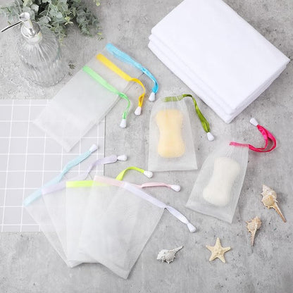 Sunnyray 25 Pcs 10 Colors Soap Bag Soft Handmade Soap Bubble Mesh Bags - Image 6