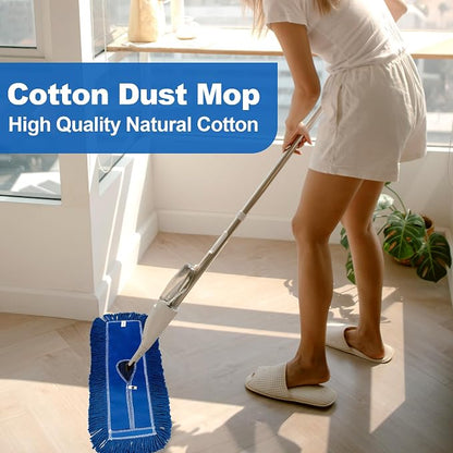 4 Pack - 24-Inch Washable Dust Mop Heads – Full Cloth, Extra Durable, Easy - Image 6