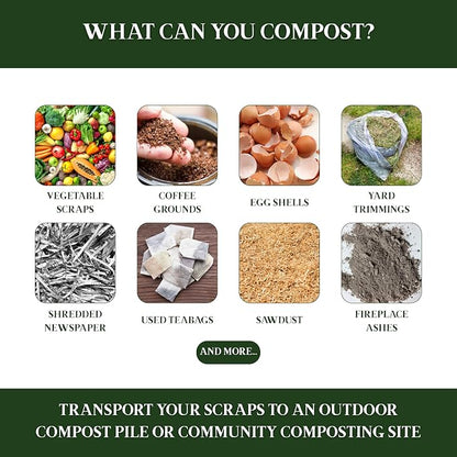 Bamboozle Countertop Compost Bin Kitchen | 1 Gallon | Odorless Composting Bin - Image 7