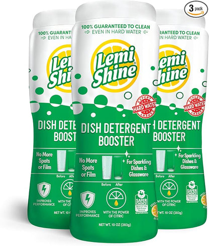 Lemi Shine Dish Detergent Booster, Hard Water Stain Remover by LemiShine
