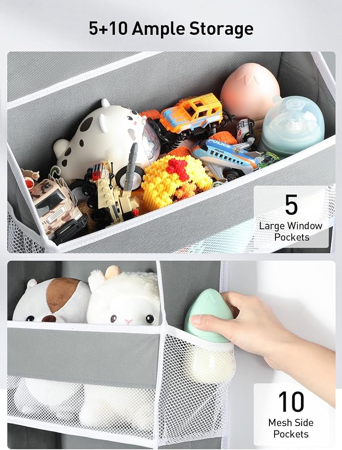 Yecaye 3 Pack Over The Door Organizer, 6-Tier Closet Door Hanging Organizer - Image 5