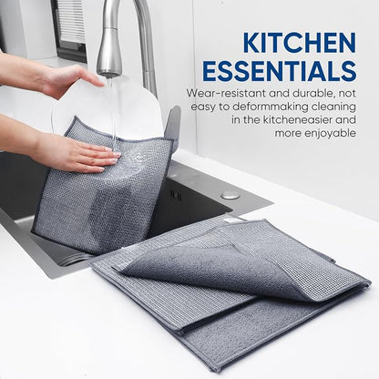 Forggon10 Pcs New Upgrade 2-Layer Non Scratch Wire Dishcloth, Wire Dishwashing - Image 7