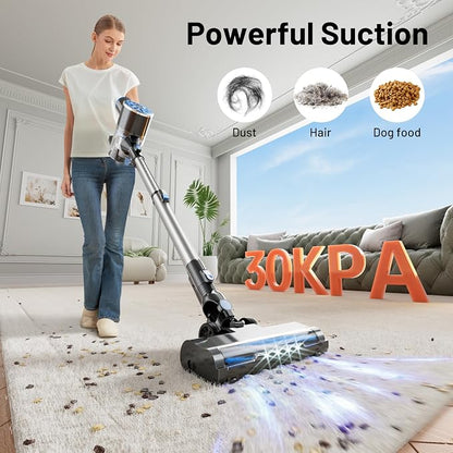 Cordless Vacuum Cleaner with Self-Standing, LED Screen Stick Vacuum Cleaners - Image 3