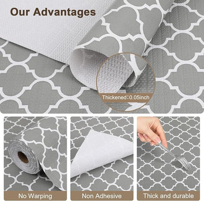 OcePor Non-Adhesive Drawer and Shelf Liner 12IN x 20FT，Non Slip Cabinet and - Image 4