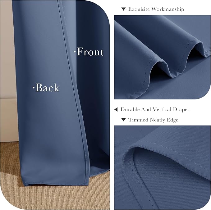 PONY DANCE Blue Haze Blackout Curtains - Image 5