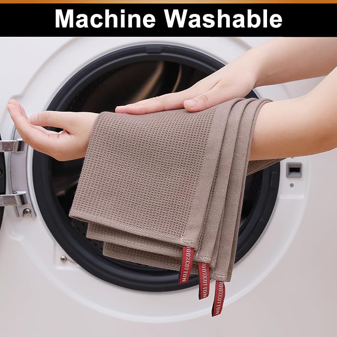Homaxy 100% Cotton Waffle Weave Dish Cloths - Image 5